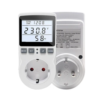 Digital AC Power Meter Wattmètre Socket Voltmètre Ampèremètre Électrique Consommation d'Énergie kwh Compteur de l'UE Plug