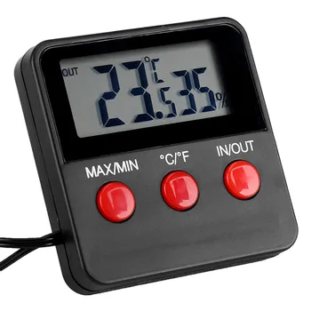 Digital LCD Thermomètre Hygromètre Humidité Temp Moniteur Testeur de Compteur d'Outils de Mesure pour l'Œuf de l'Incubateur de l'Animal de compagnie en Gardant