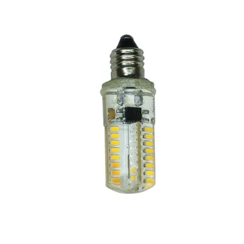 dimmable E10 110v led ampoule de gel de silicone led bub E10 220V type de pièce ampoule à led haute puissance E10 LED 220V dimmable 3014-64smd E10