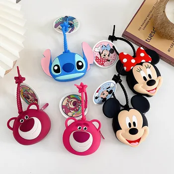 Disney Mignon Mickey Mouse Lotso De Gel De Silice Porte-Monnaie Cartoon Anime Lilo Stitch Mini Porte-Monnaie Portable Pendentif Trousseau Sac D'Argent
