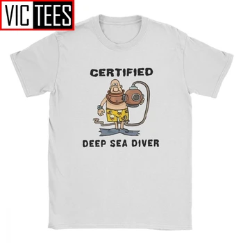 Drôle Certifié Deep Sea Diver T-Shirt Des Hommes De La Plongée Sous-Marine Plongée En Apnée Plongée Sportive En Pur Coton T-Shirt