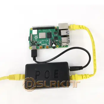 DSLRKIT 5V 3A 4A 20Watt Gigabit Raspberry Pi 4 4B Active PoE Splitter USB de TYPE C Ethernet