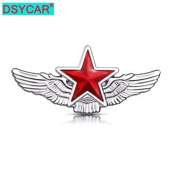 DSYCAR 3D en Métal Étoile Voiture Emblème Autocollant Auto Chrome Badge Autocollant de Pare-chocs Autocollant pour Voiture, SUV, Camion, Moto