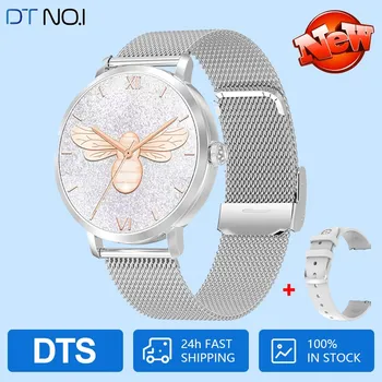 DTNO.1 DTS Femmes Smart Watch AMOLED Écran Tactile de Bluetooth de Téléphone de Montre avec 150 Sport Mode Féminine Mère Fille des Cadeaux de montre-Bracelet