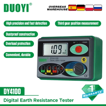 DUOYI DY4100 Numérique de Terre Résistance Compteur Mégohmmètre comprise entre 0 et 2000 Ohms Instruments d'Inspection Électricien Résistance Testeur