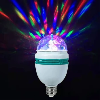 E27 à LED polychrome de l'Ampoule de Lampe de Couleur Magique Projecteur Automatique de la Rotation de Phase de la Lumière 100V-240V Tension Large Pour la Partie Bar Disco KTV