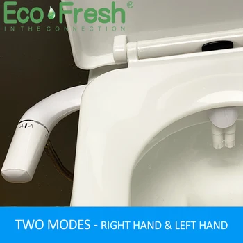 Ecofresh Attachement Bidet Ultra-Slim Attachement De Siège De Toilette À Double Buse Bidet Réglable Pression De L'Eau Non Électriques Cul Pulvérisateur