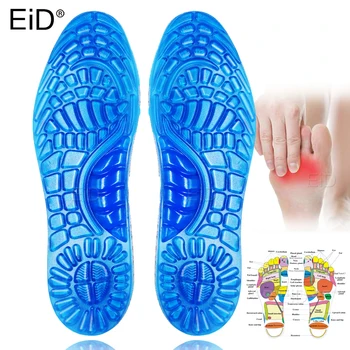 EiD massage Doux Semelles en Gel Absorption des Chocs Coussin de Course à Pied à l'Aise Massage Gel Semelles de Chaussures Seule Femme Hommes