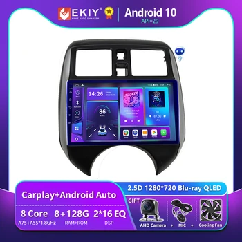 EKIY T900 auto-Radio d'Apple CarPlay d'Écran Android Pour NISSAN VERSA NOTE 2014-2016 Smart Lecteur Multimédia de Navigation GPS Stéréo
