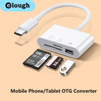 Elough Type C Carte TF CF SD Lecteur de Carte Mémoire téléphone mobile Tablette OTG Converter pour IPad Huawei Macbook USB de Type C Cardreader