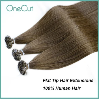 Embout Plat Extensions De Cheveux Remy 100% Humain Postiches Droit De Kératine Pointe Extensions De Cheveux De Salon De Pré Collé Hairwigs