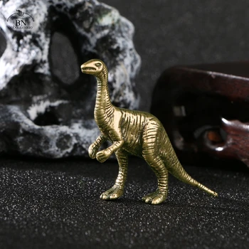 En Laiton massif velociraptor dinosaure du Jurassique Dinosaure de la famille Petite Statue de Bureau Ornements de Thé Animal de compagnie de l'Artisanat de Figurines d'Animaux