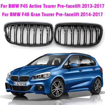 En noir à l'Avant Grill Mesh ABS Pour BMW Série 2 F45 5 places Active Tourer Et 7 places F46 Gran Tourer Grille Pare-chocs Avant 2014-2017