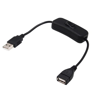 ESCAM 28cm Câble USB avec Interrupteur marche/ARRÊT Câble d'Extension de Bascule pour USB Lampe USB Ventilateur de Ligne d'Alimentation Durable CHAUD de la VENTE de l'Adaptateur