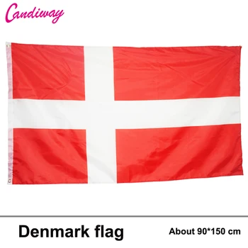 Extérieur de voler drapeau du drapeau danois Intérieur Pas de Mât de drapeau en polyester de décoration d'intérieur de Haute Qualité