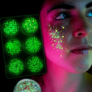 Festival la Nuit de l'Éclat du Maquillage Lumineux Corps à faire Face à des Yeux de paillettes Glitter Gel Crème d'Art d'Ongle de GROS Paillettes Scintillent Corps de Diamant Brille