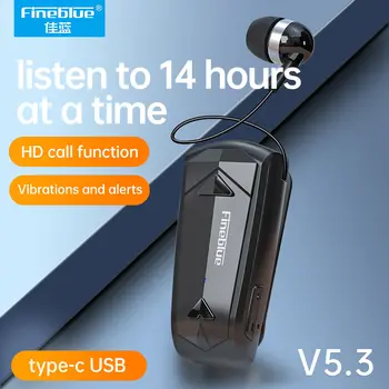 Fineblue F520 Mini Écouteur Sans Fil Bluetooth 5.3 Rétractable Portable Casque Appels Rappeler Les Vibrations Sport Run Casque F920
