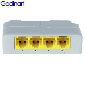 Gadinan 4 ports Gigabit POE Extender 1 000 M de 1 à 3 Commutateur de Réseau Répéteur IEEE802.3af/at Plug&Play pour Commutateur PoE NVR IP de la Caméra