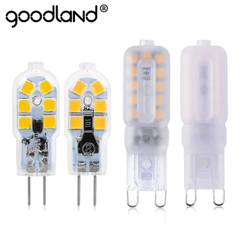 Goodland 2pcs/lot G4 G9 Lampe à LED Mini Ampoule LED 220V AC DC 12V Projecteurs Lustre de Haute Qualité d'Éclairage Remplacer les Lampes Halogènes