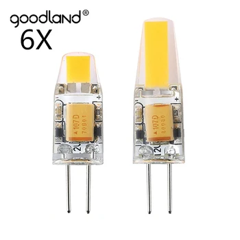 Goodland Mini G4 LED Lampe de 3W 6W AC/DC 12V Dimmable COB LED G4 Ampoule 360 Angle de Faisceau de Remplacer la Lampe Halogène Lustre Lumières