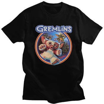 Gremlin 84 T-Shirt Hommes Gremlin Gizmo T-Shirt des années 80 Film Rétro Sci Fi Vintage Coton Tee Tops à Manches Courtes Mogwai Monster t-Shirt