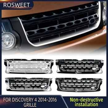 Grille de calandre Pour Land Rover Discovery 4 LR4 2014 2015 2016 L319 de Pare-chocs Avant Centre de Style Panneau Supérieur de Course Grilles d'Accessoires de Voiture