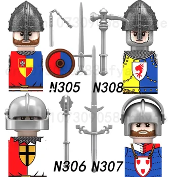 Guerres médiévales des deux-Roses en Angleterre Soldats Bloc de Construction de Figures Mini de Construction Jouet Pour les Enfants N305 nationale 306 jusqu'N307 N308