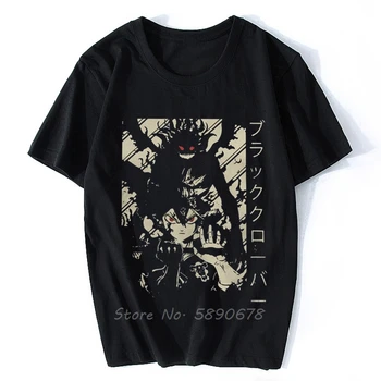 Génial, Noir Trèfle Asta Anime Japonais Des T-Shirts Des Hommes Harajuku Coton T-Shirts Short Sleeve Tees Été Tops