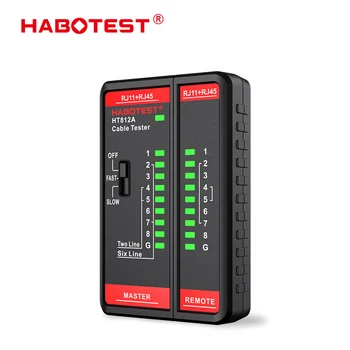 HABOTEST HT812A Testeur de Câble de Réseau Testeur de Câble RJ11 RJ45 Double usage Testeur de LED d'Affichage d'État NC/HDMI de Réparation