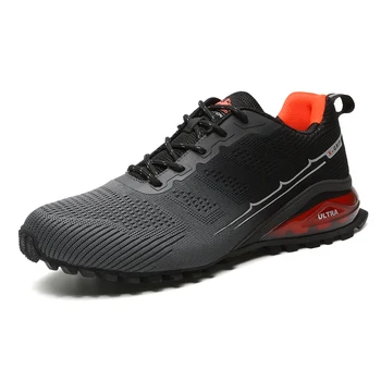 HIKEUP Chaussures pour Hommes Respirant Running Sneakers Mens Concepteur de Luxe de Sport salle de sport de Jogging Occasionnel des Chaussures de Marche d'Été de Train