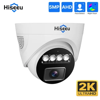 Hiseeu 5MP AHD CCTV Caméra Dôme Vision Nocturne la Sécurité Intérieure Analogique Vidéo des Caméras de Surveillance pour AHD DVR Système de XMEye Pro