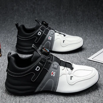 Hommes occasionnels chaussures de sport de Mode en noir et blanc des chaussures en cuir