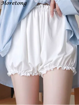 Horetong Sécurité Shorts Femmes Solide Casual Taille Haute Simple Féminins Culottes Coréen Anti Frottement Sous La Jupe, Sous-Vêtements Doux