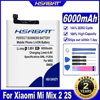 HSABAT 6000mAh BM3B Batterie pour Xiaomi Mi Mélanger 2 MIX2 / Mi Mélange 2S Mix2S