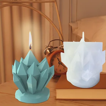 Iceberg forme de grappe de Fleurs bougie moule en silicone de style Européen, 3D moules pour la fabrication de la bougie la glace savon Moule en résine de Demold Antiadhésive