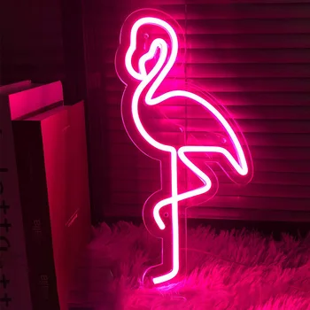 J'Aime Flamingo Cactus licorne LED, Signe au Néon de Led Lumière de Nuit pour Fille la Chambre à coucher de la Barre de Partie à Domicile, Bureau Décor Centre de la Boutique de Décoration