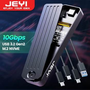 JEYI M. 2 SSD NVME Boîtier USB 3.1/3.2 Gen 2 (10 Gbit / s) pour NVME PCI-E M-Clé Lecteur à État Solide Boîtier Externe Support UASP Garniture