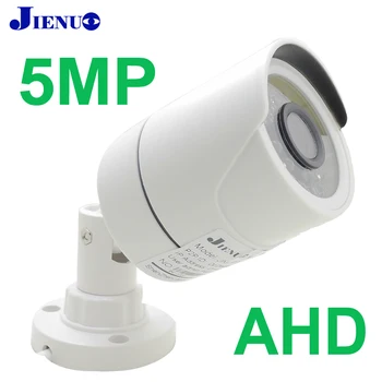 JIENUO Caméra AHD 720P 1080P 4MP 5MP HD de Sécurité de Surveillance Haute Définition Extérieure CCTV Étanche Vision Nocturne Infrarouge à la Maison