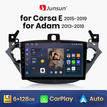 Junsun V1 AI de la Voix sans Fil CarPlay Android Auto Radio pour Opel Corsa E 2015 - 2019 4G Voiture Multimédia GPS 2din autoradio