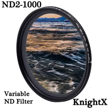 KnightX ND2 à ND1000 Fader Variable filtre ND Réglable Pour canon sony nikon 1300d d5100 d3300 la photographie 52mm 58mm 67mm