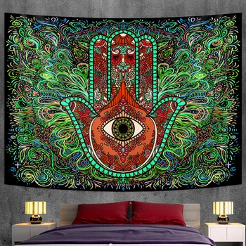 La chance de la main de la décoration de la tapisserie sur le mur de Mandala de la sorcellerie, de la tapisserie tapis de yoga Bohème Tapissé Canapé couverture