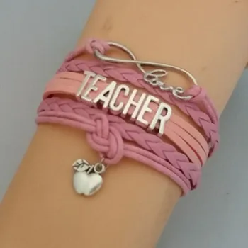 La mode Enseignant Bracelets Souvenir de Charme de l'Amour de l'Enseignant de la Journée Anniversaire des Bracelets