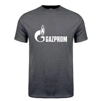 La russie, Gazprom, T Shirt Hommes d'Été à Manches Courtes en Coton Gazprom T-shirts Homme Tops Fashion Cool t-shirts de la LH-187