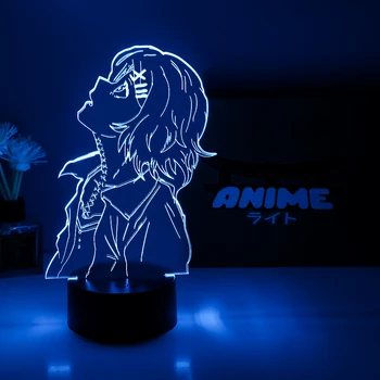 L'Anime Tokyo Ghoul 3d Lampe Juuzou Suzuya pour la Chambre à coucher Décoration Veilleuse Cool Cadeau d'Anniversaire de Tokyo Ghoul Lumière de Nuit de Led Juuzou