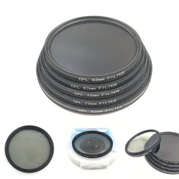 Le CPL Polarisant Circulaire filtre d'Appareil photo pour Nikon Appareil photo REFLEX numérique de la lentille de 52mm/55/58/62/67/72/77/82mm