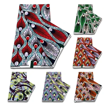 Le Nouveau Mode D'Ankara Empreintes De Cire Tissu 100% Coton Douce D'Origine De Haute Qualité Africains En Cire Véritable Tissu De Femmes Robe De Soirée De Tissus