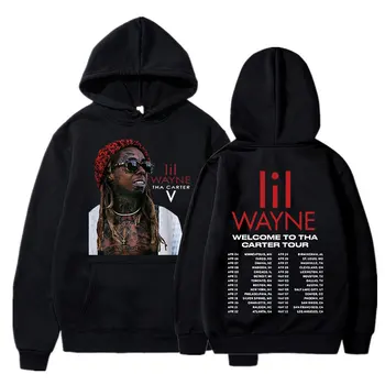 Le rappeur Lil Wayne Bienvenue À Tha Carter 2023 Tour Concert Hoodie Hommes Vintage Punk Rock Sweat Gothique Hoodies Streetwear