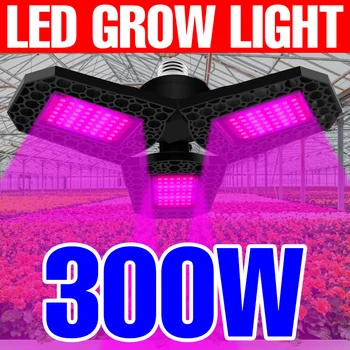 Le Spectre complet de la Croissance de la Plante de Lumière LED Déformable Usine de Lampe de 100W 200W 300W Phyto Lampe à effet de Serre de l'Usine élèvent l'Éclairage UV Spotlight