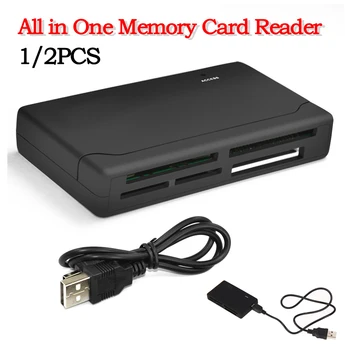 Le tout dans Un Lecteur de Carte Mémoire USB2.0 USB SD Lecteur de Carte SD Externe Carte de TF de Soutien CF, SD, Mini SD, SDHC, M2, MMC, XD, CF, MS Pro, XD