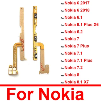 Le Volume De Puissance Côté Des Boutons De Câble Flex Pour Nokia 6 6.1 6.2 7 7.1 7.2 8 8.1 X7 X6 Plus 2017 2018 Volume De Puissance Flex Ruban Clés De La Partie